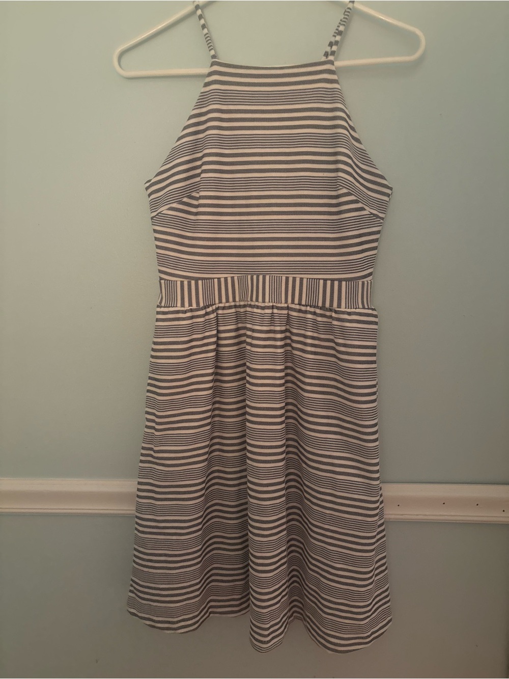 Banana Republic Striped Sundress - White & Navy